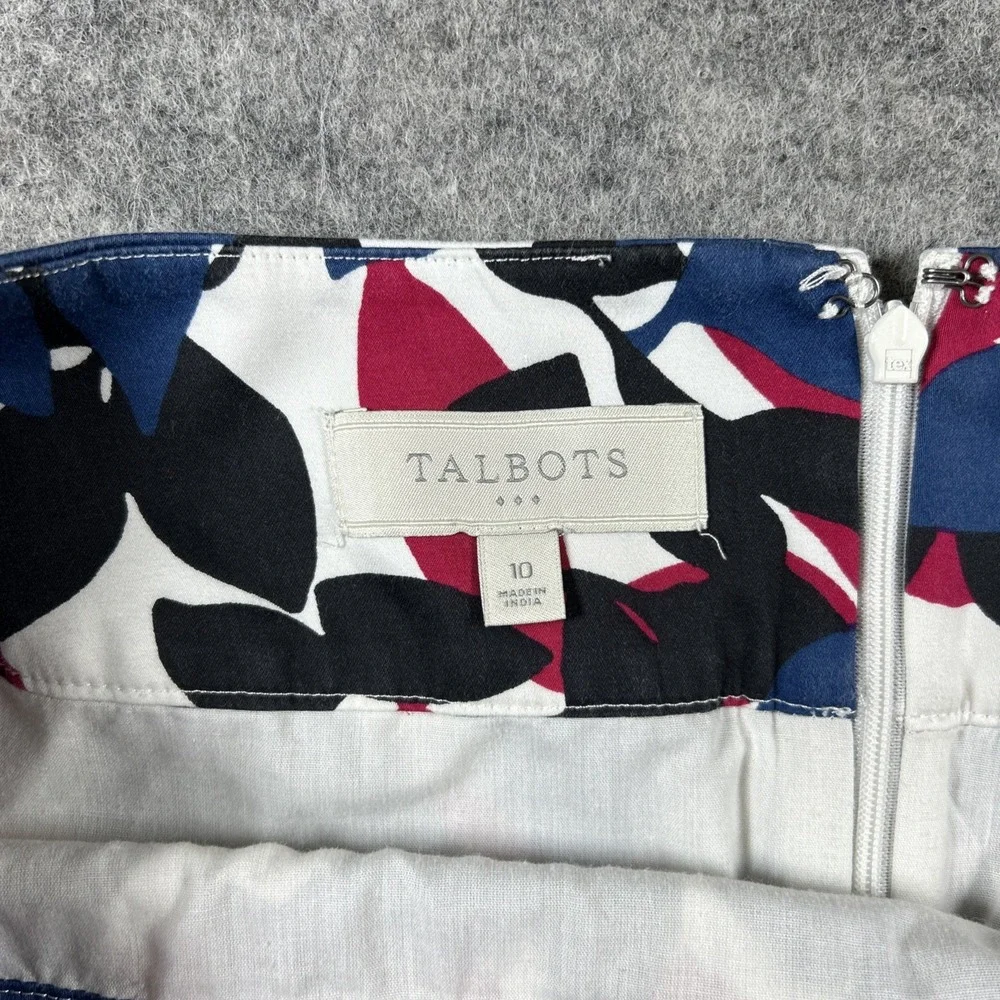 Talbots Skirt Women's 10 Multicolor Floral Lined Stretch Teacher‎ Church Career